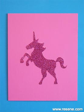 Use a Resene unicorn stencil to create this picture