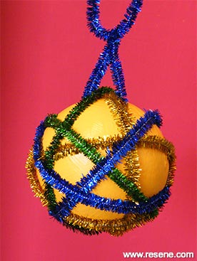 Create a Christmas
decoration using Resene Yellow Sea