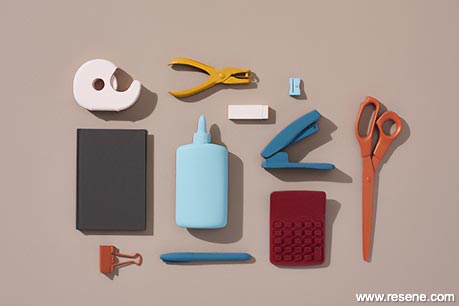 Refreshing hues on office supplies