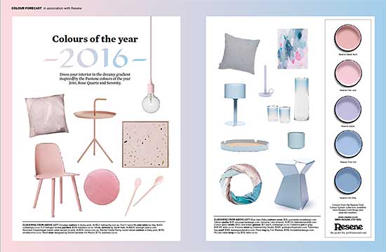 Pantone Colours of the year 2016