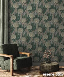 Resene Asperia Wallpaper Collection - Room using A54701 