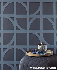 Resene Bold Wallpaper Collection - Room using E395805 