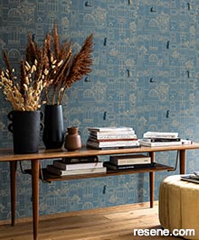 Resene Golden Age Wallpaper Collection - Room using 103786286 