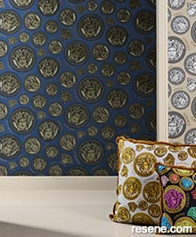 Resene Versace 5 Wallpaper Collection - Room using 386113 