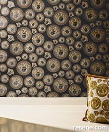 Resene Versace 5 Wallpaper Collection - Room using 386117 