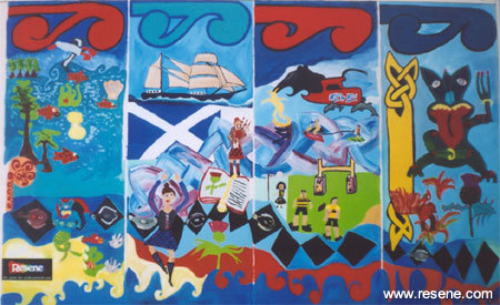 Mural at Waipu Primary School