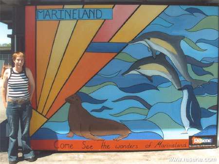Mural at Marineland of New Zealand