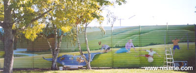 Mural at Aorangi Road, Feilding 