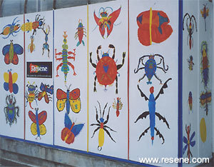 Tapawera Area School Mural - Alien Insects
