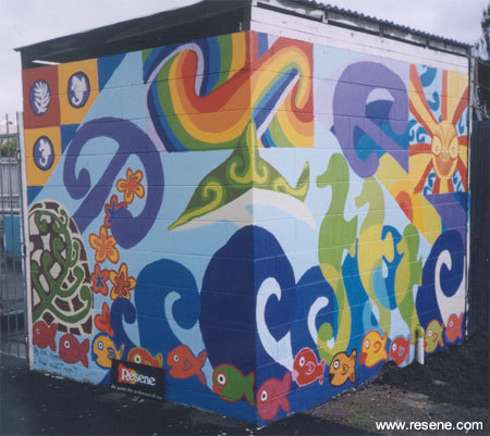 South New Brighton School - Resource Centre Mural