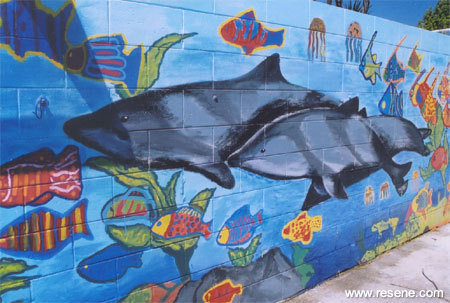 Mural at Diamond Harbour School