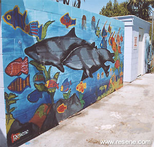 Mural at Diamond Harbour School