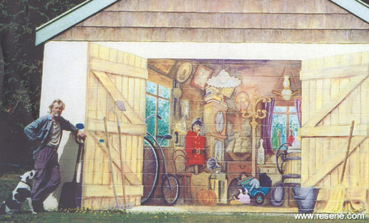 Mural at the Blacks Point Museum
