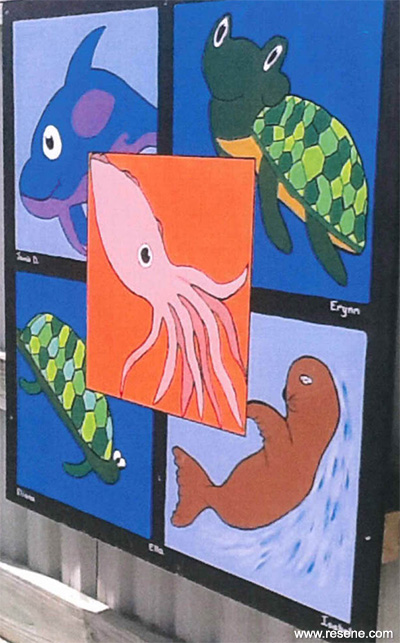 Wainui School mural entry in the Resene Mural Masterpieces competition