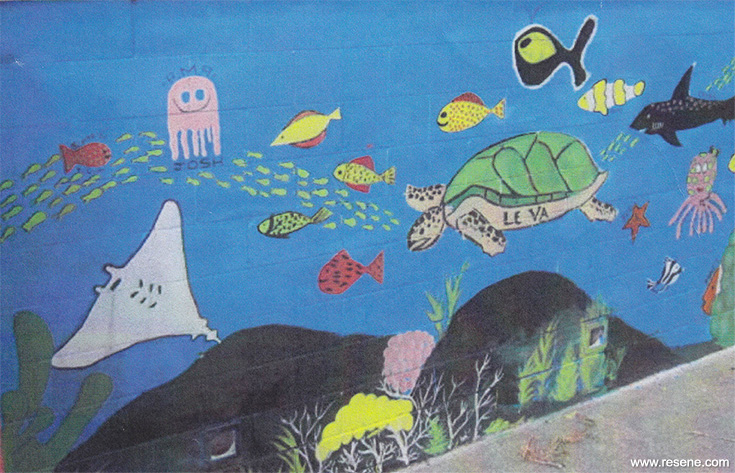 Papatoetoe South School mural entry in the Resene Mural Masterpieces competition