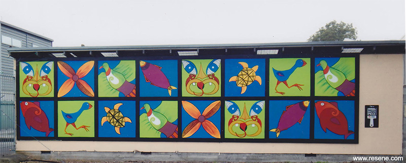 Central Normal School mural entry in the Resene Mural Masterpieces competition