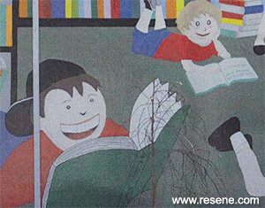 An entry from North Loburn School in the Resene Mural Masterpieces competition 2014