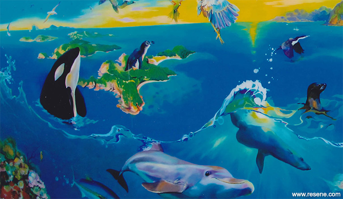Mural Masterpieces 35 Degrees South Aquarium Restaurant and Bar 