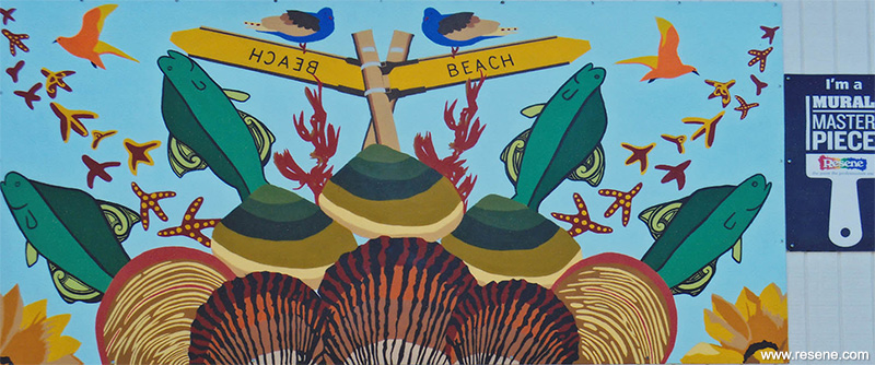 Kapiti College mural entry in the Resene Mural Masterpieces competition