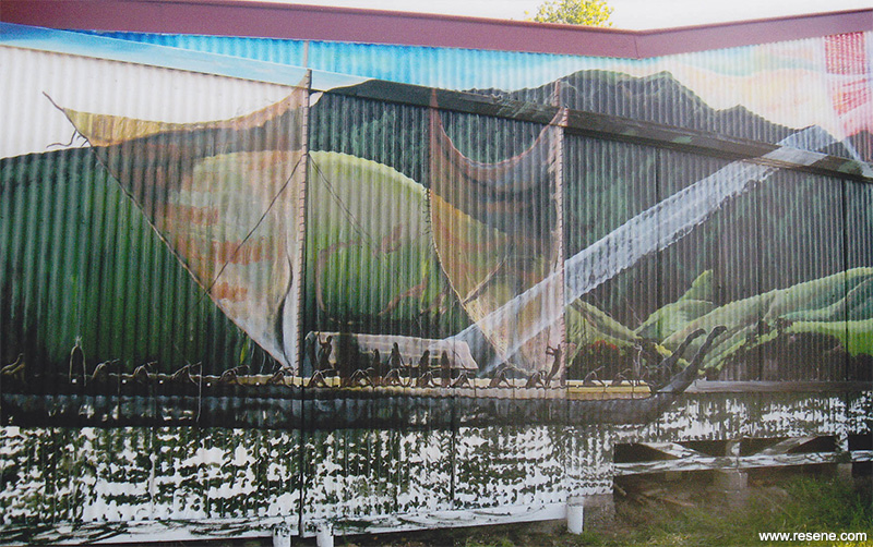 300 Purerua Road Bay of Islands mural entry in the Resene Mural Masterpieces competition