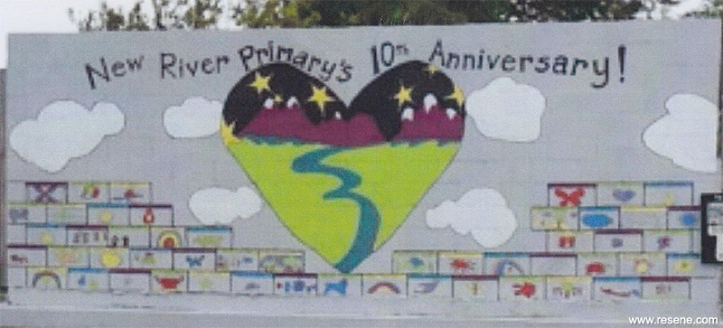 New River Primary mural entry in the Resene Mural Masterpieces competition