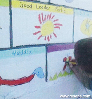 An entry from New River Primary in the Resene Mural Masterpieces competition 2014