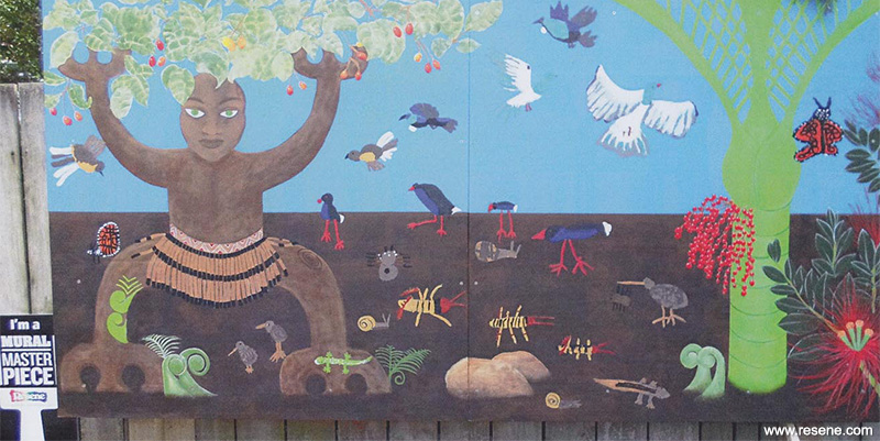 Marlborough Kindergarten mural entry in the Resene Mural Masterpieces competition