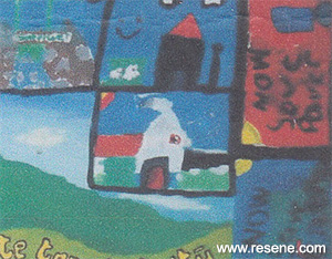 An entry from Matamata Primary School in the Resene Mural Masterpieces competition 2014