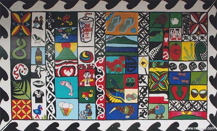 Alfriston School mural entry in the Resene Mural Masterpieces competition