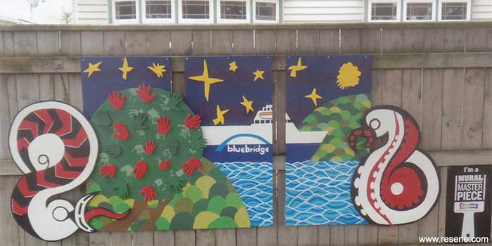Tuatara Kids mural entry in the Resene Mural Masterpieces competition