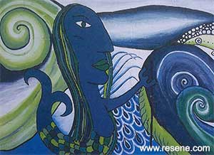 An entry from Mahauri School in the Resene Mural Masterpieces competition 2015