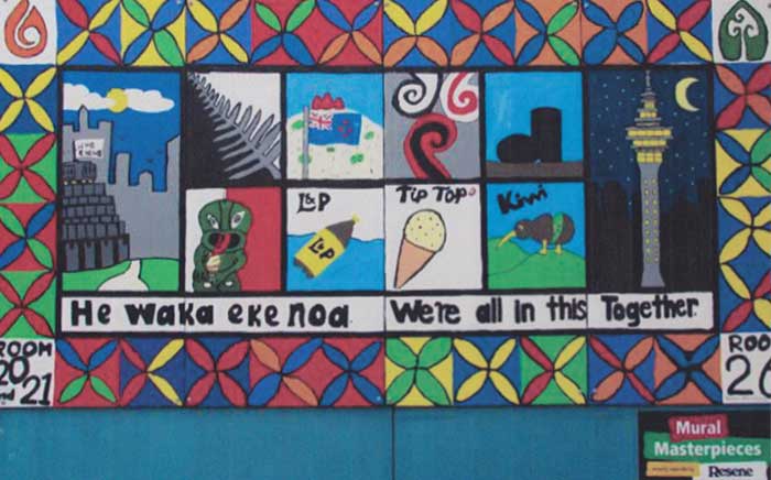 Oaklands School mural entry in the Resene Mural Masterpieces competition