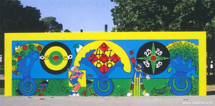 Parkvale Primary School mural entry in the Resene Mural Masterpieces competition