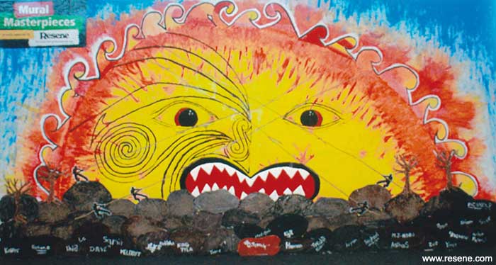 Papatoetoe Intermediate School mural entry in the Resene Mural Masterpieces competition