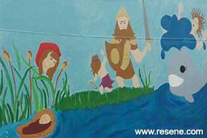 An entry from Riverstones Church in the Resene Mural Masterpieces competition 2015