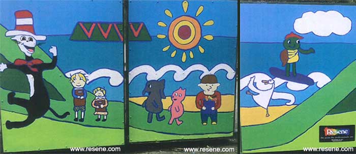 Papakowhai School mural entry in the Resene Mural Masterpieces competition