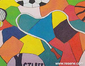 An entry from Silverstream South School in the Resene Mural Masterpieces competition 2015