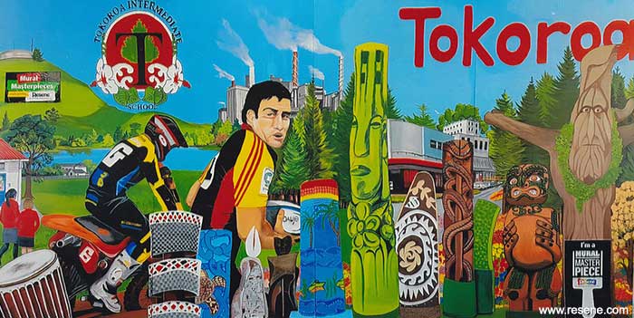 Tokoroa Intermediate School mural entry in the Resene Mural Masterpieces competition
