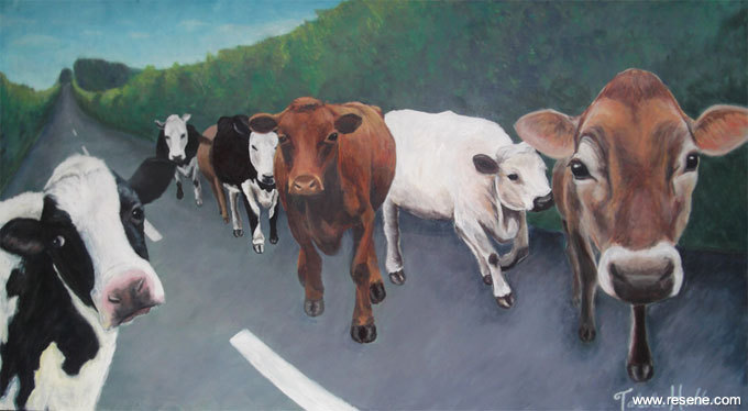 Pam Kernohan is a finalist in the Foxton's Festival of Murals 2012