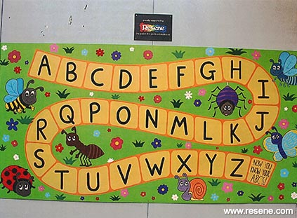 Mamaku School mural - alphabet
