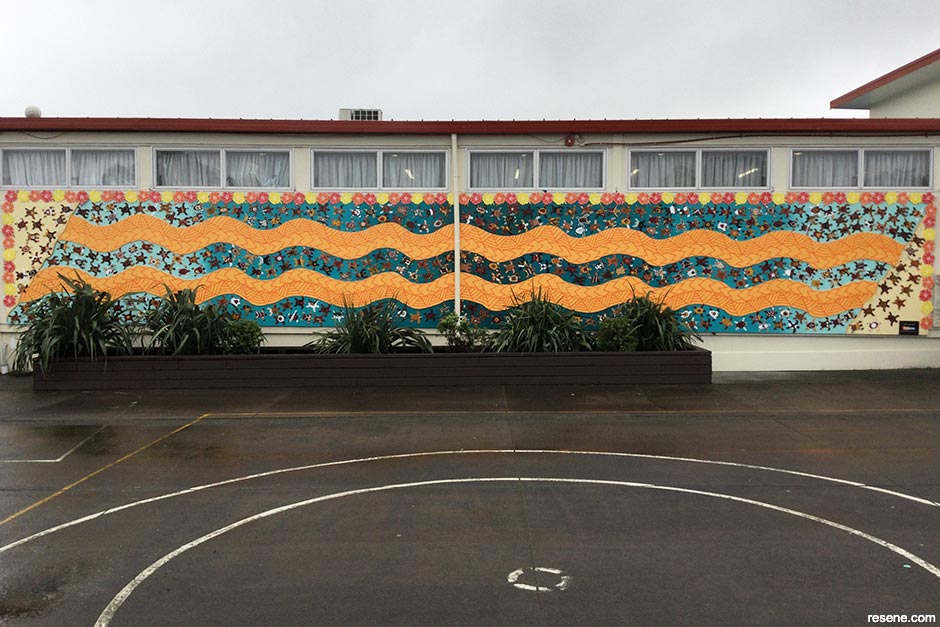School mural - Pasifika turtles theme