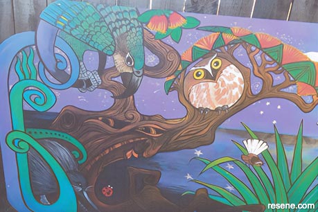 The murals were made to beautify the play area