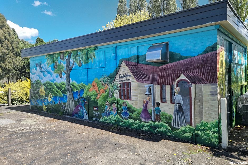 The story of Taupiri themed mural