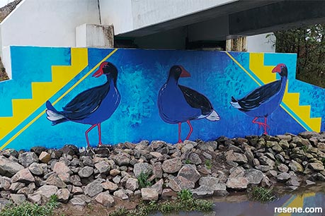 Pukeko mural