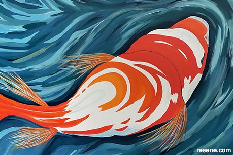Master Fish ‘N’ Chicken mural - Koi mural
