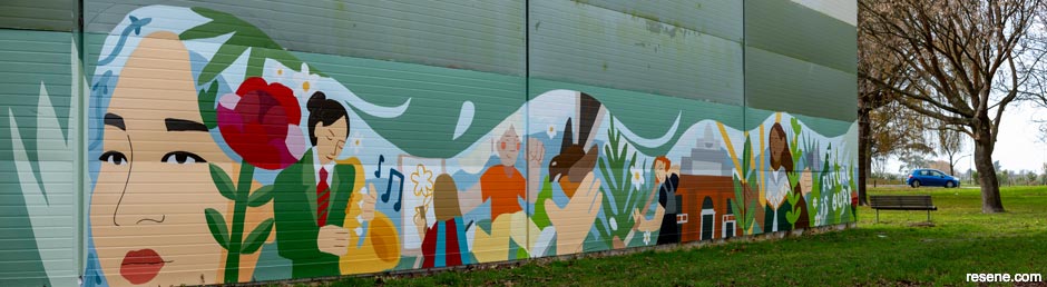 Relocation and belonging - mural theme