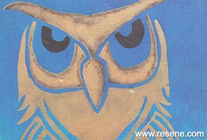 Wairau Intermediate Mural-An owl
