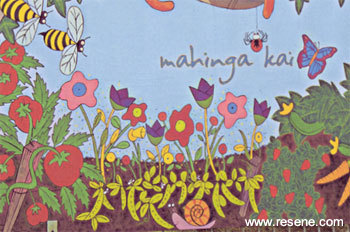 Mural Masterpieces Kaniere Playcentre vegetable garden mural