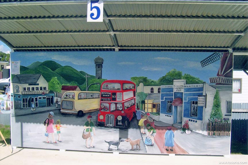 Community Art Centre mural - Foxton town 