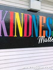 Kindness matters word mural